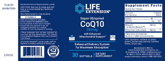 Super Ubiquinol CoQ10 w/ Shilajit 200mg